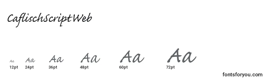 CaflischScriptWeb Font Sizes