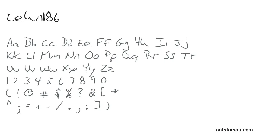 Fuente Lehn186 - alfabeto, números, caracteres especiales