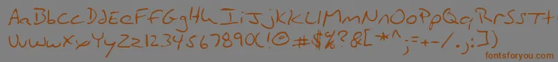 Шрифт Lehn186 – коричневые шрифты на сером фоне