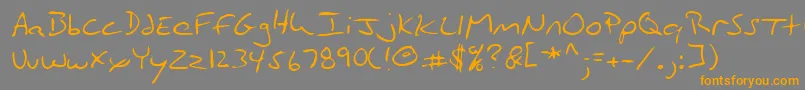 Шрифт Lehn186 – оранжевые шрифты на сером фоне