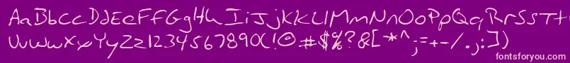 Lehn186 Font – Pink Fonts on Purple Background