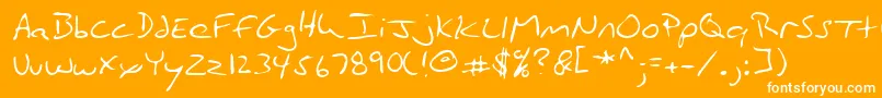 Lehn186 Font – White Fonts on Orange Background