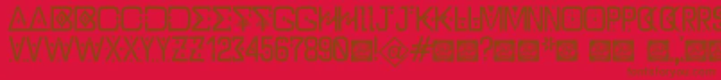 DzTypographyZilapBolddemo Font – Brown Fonts on Red Background
