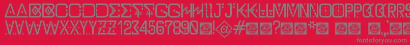 Czcionka DzTypographyZilapBolddemo – szare czcionki na czerwonym tle