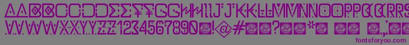 Шрифт DzTypographyZilapBolddemo – фиолетовые шрифты на сером фоне