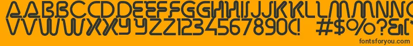 Overdrivelightalternate Font – Black Fonts on Orange Background