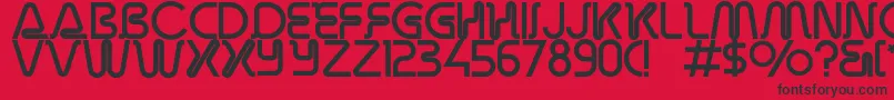 Overdrivelightalternate Font – Black Fonts on Red Background