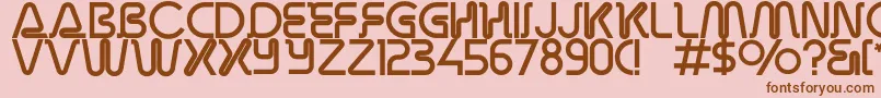 Overdrivelightalternate Font – Brown Fonts on Pink Background