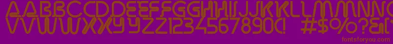 Overdrivelightalternate Font – Brown Fonts on Purple Background