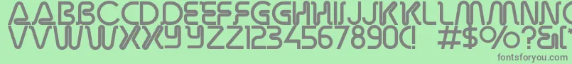 Overdrivelightalternate Font – Gray Fonts on Green Background