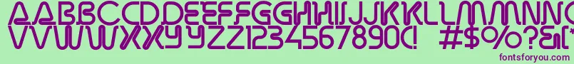 Overdrivelightalternate Font – Purple Fonts on Green Background