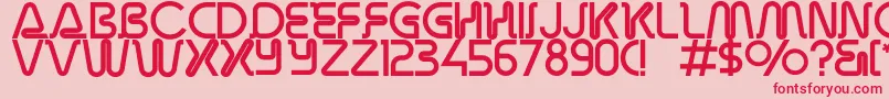 Overdrivelightalternate Font – Red Fonts on Pink Background