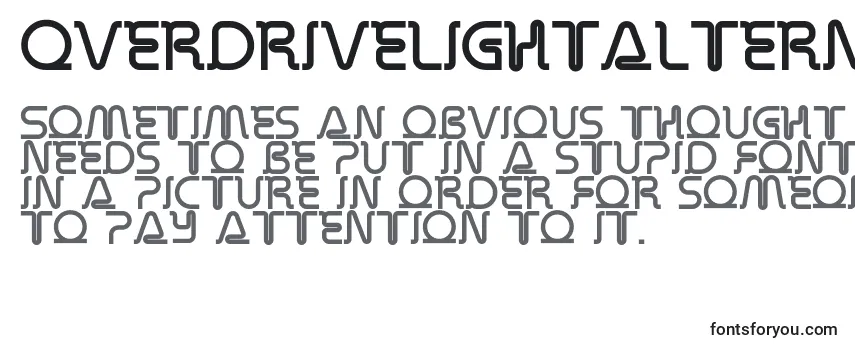 Обзор шрифта Overdrivelightalternate