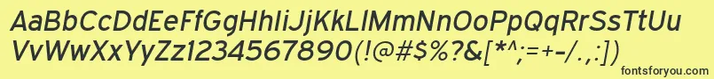 ExpresswayrgItalic Font – Black Fonts on Yellow Background