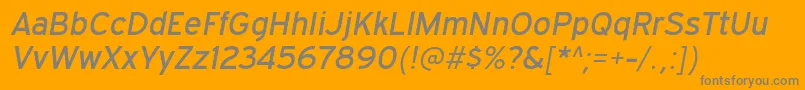 フォントExpresswayrgItalic – オレンジの背景に灰色の文字