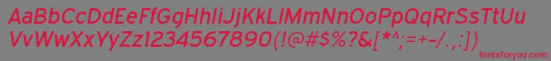 ExpresswayrgItalic Font – Red Fonts on Gray Background