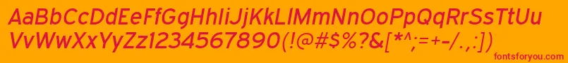 ExpresswayrgItalic-fontti – punaiset fontit oranssilla taustalla