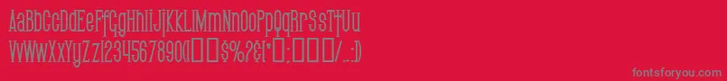 SfGothicanCondensedBold Font – Gray Fonts on Red Background