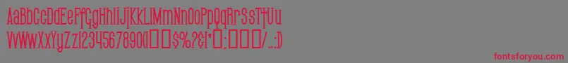 SfGothicanCondensedBold Font – Red Fonts on Gray Background