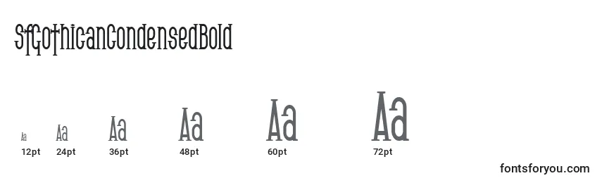 SfGothicanCondensedBold Font Sizes