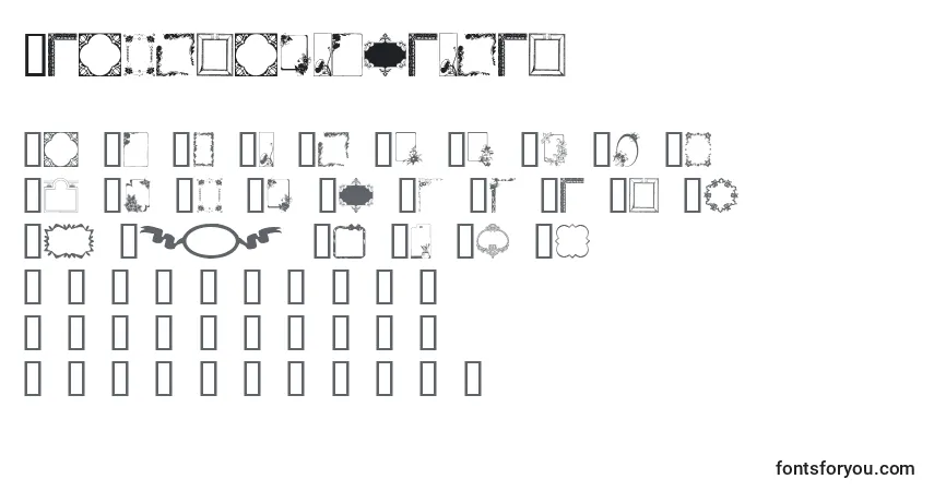 Czcionka Framesandborders – alfabet, cyfry, specjalne znaki