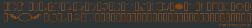 Шрифт Framesandborders – коричневые шрифты на чёрном фоне