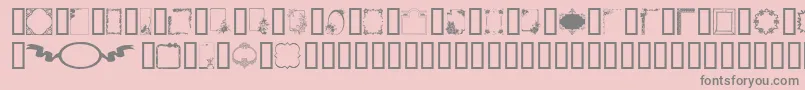 Framesandborders Font – Gray Fonts on Pink Background