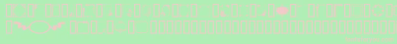 Framesandborders Font – Pink Fonts on Green Background