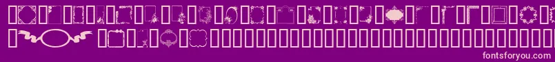 Framesandborders Font – Pink Fonts on Purple Background