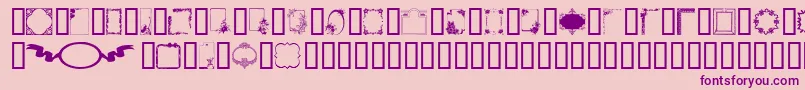 Framesandborders Font – Purple Fonts on Pink Background