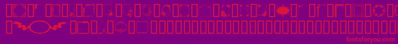 Framesandborders Font – Red Fonts on Purple Background