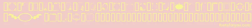 Framesandborders Font – Yellow Fonts on Pink Background