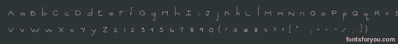フォント2peasThinkSmall – 黒い背景にピンクのフォント