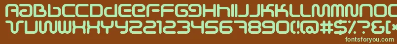 Scifie-fontti – vihreät fontit ruskealla taustalla