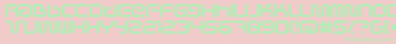 Fonte Scifie – fontes verdes em um fundo rosa