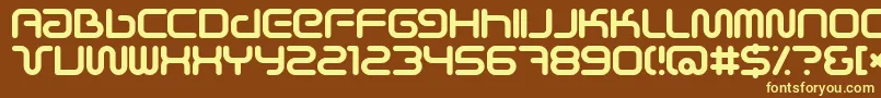 Scifie-fontti – keltaiset fontit ruskealla taustalla