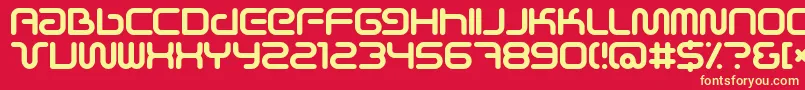 Scifie Font – Yellow Fonts on Red Background