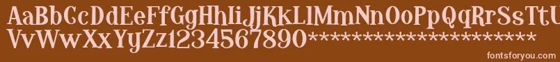HopelessHeartDemo Font – Pink Fonts on Brown Background