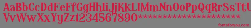 HopelessHeartDemo Font – Red Fonts on Gray Background