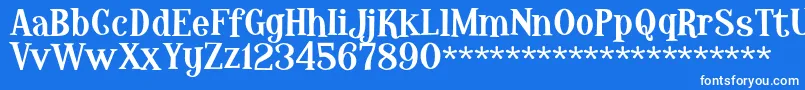 フォントHopelessHeartDemo – 青い背景に白い文字