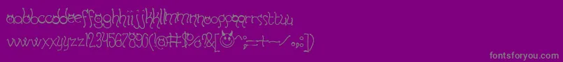 HornyDevilsBv-Schriftart – Graue Schriften auf violettem Hintergrund