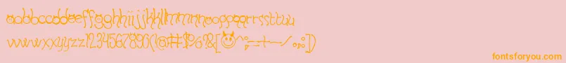 HornyDevilsBv Font – Orange Fonts on Pink Background