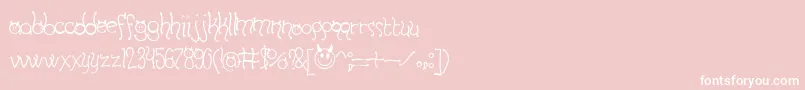 HornyDevilsBv-Schriftart – Weiße Schriften auf rosa Hintergrund