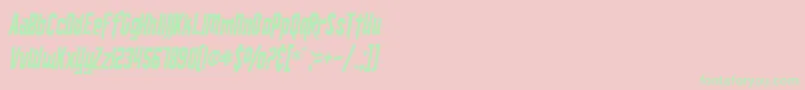 SfIronsidesCondensedItalic Font – Green Fonts on Pink Background