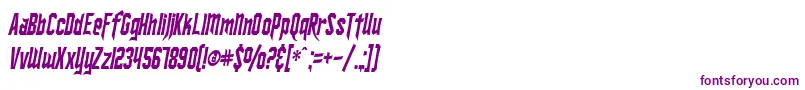 SfIronsidesCondensedItalic Font – Purple Fonts on White Background