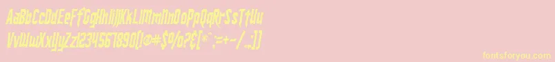 SfIronsidesCondensedItalic Font – Yellow Fonts on Pink Background