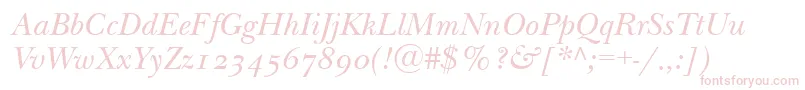 NewbaskervilleodttItalic-fontti – vaaleanpunaiset fontit