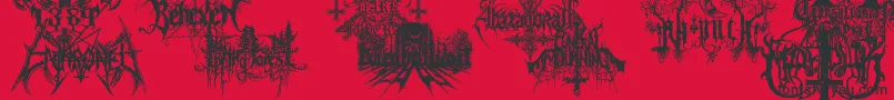 BlackMetalG Font – Black Fonts on Red Background