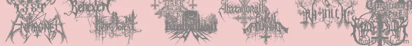 Шрифт BlackMetalG – серые шрифты на розовом фоне