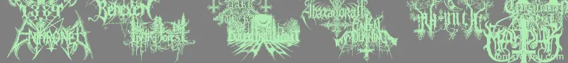 Шрифт BlackMetalG – зелёные шрифты на сером фоне